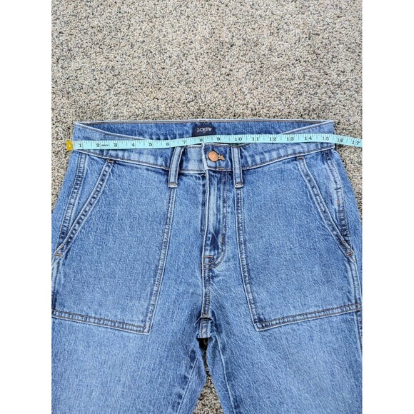 NWT J Crew Jeans High Rise Straight Crop Style Denim BT039 Size 27 Patch Pockets - Picture 11 of 15